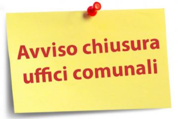 avviso chiusura uffici comunali